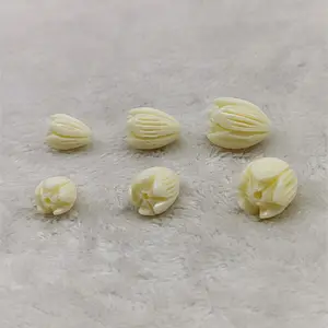 Shell power pikake jasmine flower bead ivory per gioielli vintage hawaiani