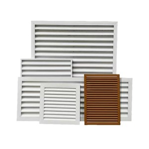 Không thấm nước hợp kim nhôm <span class=keywords><strong>Louvre</strong></span> cửa sổ Vent tuyến tính lồng vào nhau lưới tản nhiệt cho căn hộ trung tâm không khí bảo hành 1 năm - Product Image 1