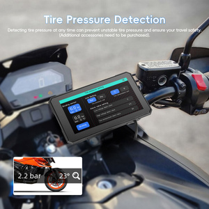 Podofo 5" Touchscreen Motorcycle Head Unit Wireless Carplay/Android Auto/Airplay DVR Camera Recording IP67 Waterproof <b>TPMS</b> OEM - Product Image 4