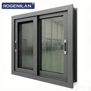 Fenêtres coulissantes en aluminium à rupture de pont thermique à <span class=keywords><strong>double</strong></span> <span class=keywords><strong>vitrage</strong></span> ROGENILAN, fenêtres coulissantes insonorisées pour l'extérieur, directement de l'usine - Product Image 1