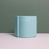 Bouteille en plastique PET brillante de 1000ml pot de masque de cheveux ovale rose bleu avec couvercle à vis pour crème pour le visage et le gommage du corps