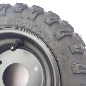 Accessoires pour kart à quatre <span class=keywords><strong>roues</strong></span> et véhicule de plage <span class=keywords><strong>Harley</strong></span> modifiés : pneus tout-terrain sous vide 10x6-6 pouces avec moyeux de roue à 3 trous - Product Image 4