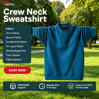 Sweat-shirt technique en molleton respirant à col rond pour homme TIMETEX, en coton, coupe oversize, grandes tailles, vente en gros OEM