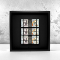 Cadre en bois noir pour photos 3D profondes, boîte à ombre, présentoir mural