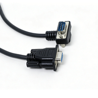 Cable de Extensión Serial RS232 Magnético, DB9PIN Macho con Ángulo de 90 Grados hacia Arriba a DB9 Hembra Recto, Tipo-C, TPE, Nylon, para Cámara de Computadora