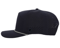Gorras de golf con cuerda impermeables de ajuste seco de poliéster de 6 paneles para hombre con logotipo personalizado, gorras deportivas de Polo a prueba de agua con agujero para camiseta de golf