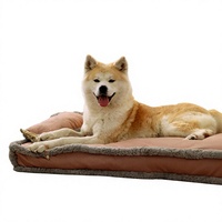 Tapis pour animaux de compagnie en tissu simili cuir, amovible, lavable en machine, coussin en fourrure de lapin extra-large, lit pour chien et chat toutes saisons