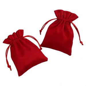 Pochette en coton avec cordon de serrage pour bijoux, logo en relief, sac anti-poussière doux pour emballage de bijoux et cadeaux, vente en gros - Product Image 2