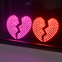 Nouvel écran LED USB pour l'intérieur de la voiture, écran d'affichage en forme de cœur, lumières d'ambiance et néon pour une installation universelle sur les voitures