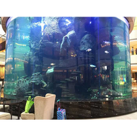 Aquarium en plastique écologique Leyu de grande taille, bac à poissons Arowana avec base de meuble et paysage écologique