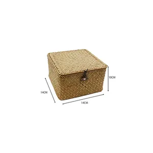 Extérieur-Korb Korb Vietnam Picknickkorb Materialkorb Seilkorb-Set Seegras Stroh Spielzeugkorb Gewebter Moderner Rattan-Wasche