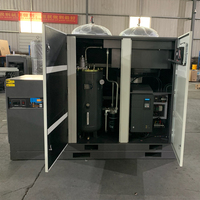 Compresseur d'air monté sur dérapage 50kw 75hp 16bar Rotation de vis bien équilibrée silencieuse Faible vibration avec sécheur d'air efficace