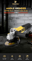 Meuleuse d'angle professionnelle TRUPER ERGO PRO 4-1/2' 850W avec interrupteur à palette et disque de meulage