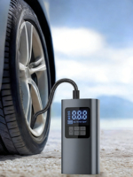 Mini pompe à air portable en plastique avec moniteur de pression des pneus 150 PSI, écran LCD et batterie externe pour voitures, vélos, motos et ballons