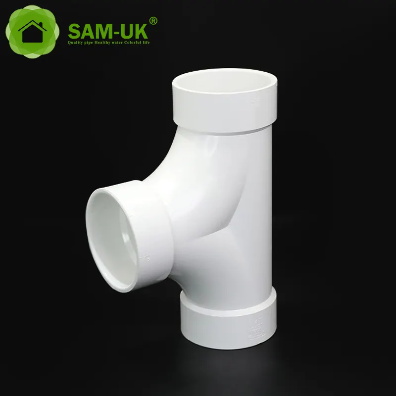 Factory manufacture customized environmentally friendly material pvc plumbing pipe fittings plastic 2 way cleanout tee