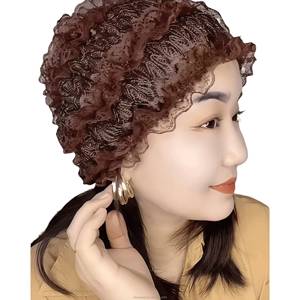 Pañuelo para la Cabeza YASEEN con Encaje y Pedrería, Borde de Esponja Transpirable Árabe, Ligero y Ecológico para Mujeres Malayas del Medio Oriente - Product Image 5