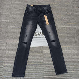 بنطلون جينز رجالي جديد بالجملة من ماركة مصممة، ممزق وضيق بجودة عالية وغسيل مميز من كسوبيس - Product Image 4