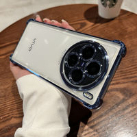 Film protecteur d'objectif transparent électroplaqué, coque de téléphone portable souple en TPU pour Vivo X300 Ultra X200 Pro X100S