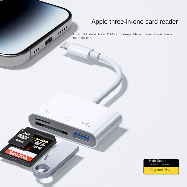 HAOYUE F36 Type-C 3-Slot Three-in-One Mobile Phone Card Reader for External Installation Supports SD/TF/USB & OTG Cameras