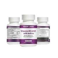 Capsules de Vitamine D3 K2 Iode Marque Blanche pour la Santé Osseuse et le Soutien Immunitaire des Adultes – Fabricant OEM GMP – Complément Alimentaire