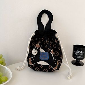 Bolso de Mano con Cordón Tejido con Patrón de Dibujos Animados, Ligero, Duradero, Suave, de Gran Capacidad, para Almacenar el Almuerzo, para <span class=keywords><strong>Mujer</strong></span> - Product Image 4