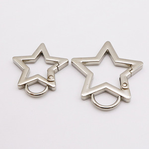 Anneau à ressort en alliage de zinc en forme d'étoile, accessoire de bijouterie DIY, couleur bronze et or clair, fourniture artisanale plaquée - Product Image 3
