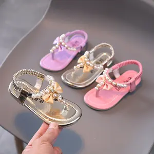 Cy12747a-Sandalias con purpurina para niñas pequeñas, zapatos para la escuela