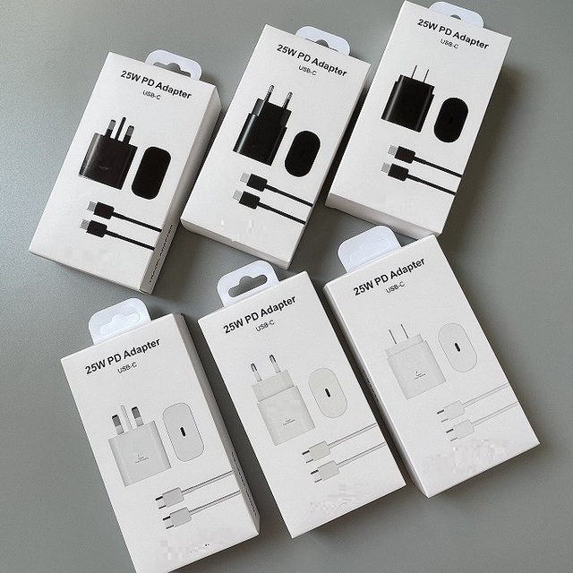 Shenzhen Electronics Manufacturer 25W USB-C Power Adapter Type C Cable PD Super Fast Charger for Samsung S25 S24Ultra S23ultra