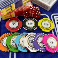 Jetons de poker professionnels en argile personnalisés avec logo, écologiques et durables, avec autocollants de casino intégrés, vente en gros directe usine