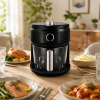 Friteuse à air chaud électrique sans huile 4L, cuisson rapide, température réglable, compacte, facile à nettoyer, appareil électroménager de cuisine