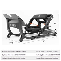 Station de musculation multifonctionnelle en acier pour squats, ponts fessiers, abducteurs (intérieur/extérieur), fessiers et jambes, certifiée CE