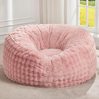Fauteuil pouf modulaire en mousse compressée sous vide, canapé paresseux, chaise longue de sol avec housse amovible pour salon