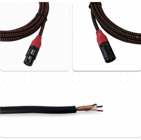 Câble de microphone XLR mâle-femelle OEM RH-X110 en tweed avec blindage spiralé, gaine en PVC et conducteur en cuivre sans oxygène