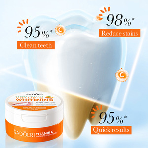 Poudre dentifrice blanchissante professionnelle Sadoer 60g à marque privée, enrichie en vitamine C, pour éliminer les taches de café et de thé - Product Image 5