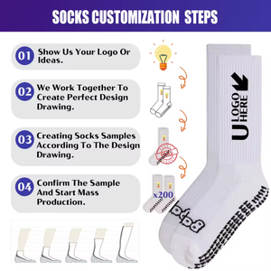 Calza Yoga donna personalizzata Pilates calza di alta qualità in cotone Yoga Sox antiscivolo impugnatura Pilates Logo personalizzato - Product Image 5