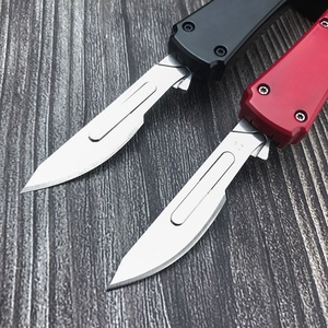 Mini couteau pliant ultra-fin EDC, lame chirurgicale pratique remplaçable, couteau de découpe extérieur, en alliage de zinc et acier - Product Image 3