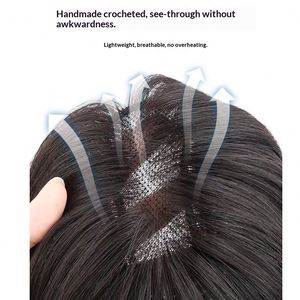 ผมแท้ 100% สำหรับต่อผมแบบลูกไม้ ปิดผมบางสำหรับผู้หญิง ผมตรงสำหรับผมบาง - Product Image 2