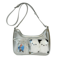 Sac Ita personnalisé sac à bandoulière unique tendance style coréen pour femmes sac à bandoulière en cuir végétalien pour filles sac à bandoulière avec fenêtre transparente pour poupée
