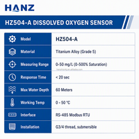 Sensor de Oxígeno Disuelto HANZ de Aleación de Titanio Completa, Sonda ODO RS485 Modbus para 60m de Profundidad, para Acuicultura en Jaulas Oceánicas y RAS en Aguas Profundas