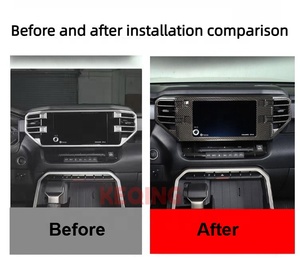 Cadre de garniture de panneau de navigation GPS central SR SR5 de haute qualité pour TOYOTA TUNDRA <span class=keywords><strong>2022</strong></span>+ - Product Image 4