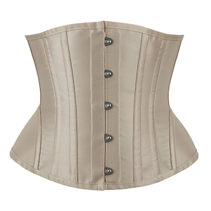 5 Buttons Crocheted Underbust <strong>Corset</strong> Women <strong>Beige</strong> 14 Steel Bones Anti-Bacterial Eco-Friendly Waist Cinchers Shapers - Product Image 1