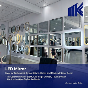 Miroirs <span class=keywords><strong>de</strong></span> <span class=keywords><strong>salle</strong></span> <span class=keywords><strong>de</strong></span> <span class=keywords><strong>bain</strong></span> 60 <span class=keywords><strong>cm</strong></span> avec fonction rasage, <span class=keywords><strong>LED</strong></span>. Miroir <span class=keywords><strong>LED</strong></span> personnalisé <span class=keywords><strong>de</strong></span> grande taille, style vague irrégulière, avec lumière tricolore pour barbier - Product Image 4