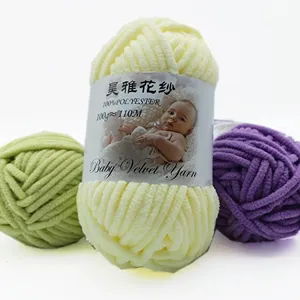 Chăn nhung Chenille sợi Amigurumi để đan và đan siêu cồng kềnh 100 g