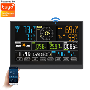 Composite multifonctionnel TOVC/Vent/Pluie/UVI/BARO/TEMP/HUMI/LIGHT Station météo Prévisions météo <span class=keywords><strong>Horloge</strong></span> de table intelligente atomique - Product Image 3