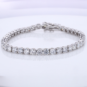 Starain Set 3 Bracciali Tennis Donna Placcati Oro 18K – Zirconia Cubica Bianca E Perline Rame, Regolabili