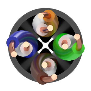 Cable Ethernet UTP Cat5 de PE, 4x2x0.52mm, Par Trenzado, para Transmisión de Datos y Sistemas LAN - Product Image 2