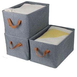New Household Foldable Clothing Storage <b>Box</b> Rectangle Shape with Steel Frame and Cationic Fabric for Collating <b>Clothes</b> Items - Product Image 1