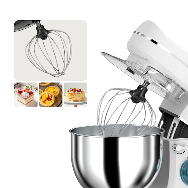 SEAWAY Home Use 6-Speed Stainless Steel 1400W Electric LED Stand Mixer with 7L Capacity 1 Year Warranty Gift Box Packaging