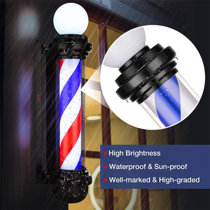 Outdoor waterproof barber shop pole light hair salon shop entrance decorative light hair salon door luminous <b>sign</b> Custom plug - Product Image 2