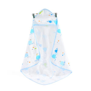 Nouveau coton respirant polyester doux bébé mousseline couvertures bébé serviette à capuche pour bébé enfants tout-petits - Product Image 1